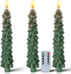 Homemory 3 Pcs Christmas Tree Candl