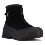 Nautica Mens Duck Boots Waterproof Shell Insulated Snow & Rain Boot-(Zipper/Bungee/Stap), Black X Tide Water, 11