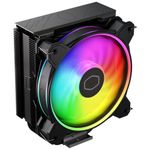 Cooler Master Hyper 212 Halo Black CPU Air Cooler, MF120 Halo² Fan, Dual Loop ARGB, Aluminum Top Cover, 4 Copper Heat Pipes, 154mm (H) for AMD Ryzen AM5/AM4, Intel LGA1700/1200 (RR-S4KK-20PA-R1)