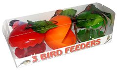 Green Jem Fruit Shaped Wild Bird Feeder, Multi-colour, 9.5x9.5x10 cm