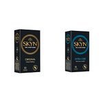 SKYN Original 40 Pack of Non-Latex Condoms & Extra Lube Non-Latex Condoms, Pack of 10