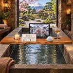 EcoDecors Eleganto 50" Live Edge Solid Teak Bath Caddy Tray with Handle, Book & Tablet Holder, Wine Glass Holders, Luxury Bathtub Tray