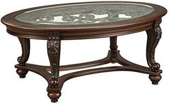 Signature Design by Ashley Furniture-Norcastle Coffee Table-Traditional Style-Dark Brown