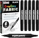 U.S. Art Supply Super Markers 20 Unique Colors Dual Tip Fabric & T-Shirt Marker Set-Double-Ended Fabric Markers with Chisel Point and Fine Point Tips - 20 Permanent Ink Vibrant and Bold Colors