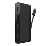 Belkin F4U090btBLK USB-IF Certified 4-Port Mini USB-C Hub with Two USB-C and Two USB-A Ports, Black