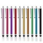 Premium 10-Pack Stylus Pens for Touchscreen Devices - Ultra-Sensitive, Precision Writing and Drawing - Compatible with iPad, iPhone iWatch Samsung Galaxy Tablet and More