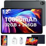 DOOGEE 12 Inch Tablets Android 14, T20 Ultra 2.4K Android Tablet with 32GB RAM 256GB ROM, Helio G99 8-Core Processor, 10800mAh Battery,4 Speakers, 4G Dual Sim Cellular Tablets with Widevine L1, Gray