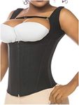 Salome 0314 Zip Waist Trainer Vest Faja Colombiana Chaleco Cinturilla Reductora de Mujer Black M