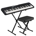 Casio Casiotone CT-S300 61-Key Portable Keyboard with USB Kit with Stand, Deluxe Bench & Power Supply