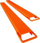 1 Pair Forklift Extension, 72 Inch Length & 4.5 Inch Inner Width, Heavy Duty Steel Pallet Fork Extension for Forklift Truck, Orange Color