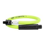 Flexzilla Swivel Whip Air Hose, 3/8 in. x 2 ft. (1/4" MNPT Ball Swivel x 1/4" FNPT Ends), Heavy Duty, Lightweight, Hybrid, ZillaGreen - HFZ3802YW2B