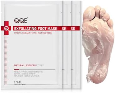 QQE 3 Pack Foot Peeling Mask, Hydrating Exfoliating Foot Mask for Dry Cracked Feet, Callus Remover & Cracked Heel Repair & Foot Care