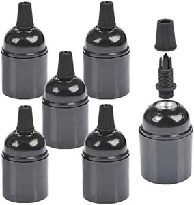 Oidnvay 6-Pack Bakelite Lamp Holder E26/ E27 Light Socket Vintage Bulb Socket ES Screw Lampholder for Ceiling/Pendent/Floor