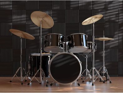 JBER Acoustic Panels 48-Pack – Charcoal Soundproof Foam Tiles