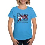 CafePress D Multiple Myeloma Bravest He Women's Dark T Shirt Womens Cotton T-Shirt Caribbean Blue