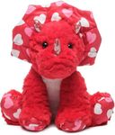 Bearington Collection Red Dinosaur Plush Stuffed Animal for Girls 11 in Valentine's Day Gift