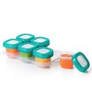 OXO Tot Baby Blocks Food Storage Containers, Teal, 2 Ounce