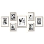 Americanflat 7 Pack Gallery Wall Set | Displays One 11x14, Two 8x10, and Four 5x7 inch photos. Shatter-Resistant Glass. Hanging Hardware Included!