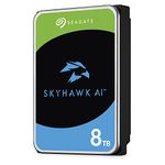 Seagate Skyhawk AI 8TB Video Internal Hard Drive HDD – 3.5 Inch SATA 6Gb/s 256MB Cache for DVR NVR Security Camera System with in-House Rescue Services (ST8000VE001/ST8000VEZ01)