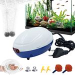 COLOURFUL - Dual Outlet Aquarium Air Pump, Fish Tank Aerator with Accessories, Quiet Oxygen Pump for Large Size Tank | Suitable to 100L to 300L | RS-503 (Set of 1, Combo - 2)