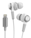 Thore iPhone Earphones (Apple MFi Certified) V120 in Ear Wired Lightning Earbuds (Sweat/Water Resistant) Headphones with Mic/Volume Remote for iPhone 12/13 /Pro/Pro Max - White