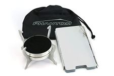 Polymath Products Phantom - Ultralight Stove and Windshield Set. Spill-proof burner with folding stand. Uses alcohol and gel fuel. For backpacking, camping, fishing and hiking. UK-Made.