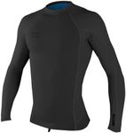 O'Neill Men's Hyperfreak 0.5mm Neoprene/Skins Long Sleeve Top, Black/Black, LT