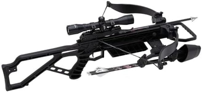 EXCALIBUR Mag AIR Accurate Lightweight Durable Safety Versatile Hunting Archery Crossbow - 1-inch Scope Rings, 3 Quill 16.5" Arrows, 4-Arrow Quiver Included