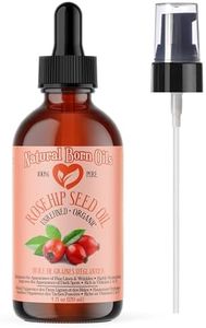 Rosehip Seed Oil, 120ml, Organic, Cold-Pressed, Packed with Antioxidants, Great for Skin Hydration, Hair Vitality. Natural Born Oils.