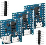 AZDelivery Micro USB Charging Module 1A Lithium Boost Battery Shield 5V for D1 Mini including E-Book (Pack of 3)