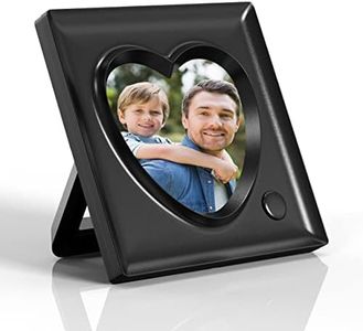 KWANWA Picture Frame Personalized Voice 20S Recordable, 3.9x3.9 Love Heart Shape Gifts for Graduation, Christmas, Birthday, Wedding, Photo Frame for Tabletop Desk Bookshelf Office Home