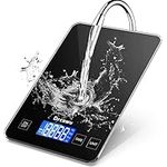 Large Digital Kitchen Scale, Drcowu 15kg Food Kitchen Scales for Baking, Cooking, Keto and Meal Prep,balance alimentaire, Food Weight Scale with 1g Accuracy and LCD Display, Easy to Read, Grams and Oz for Home, Black