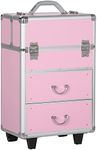 HOMCOM Rolling Makeup Train Case, L