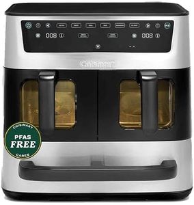 Cuisinart Tri Zone 13.6L Air Fryer & Oven Stainless Steel | PFAS-Free | XXXL capacity | 3 Independent Cooking Zones | Dual 4.3L Air Frying Baskets + 5L Oven Drawer | 9-in-1 Cooking Functions