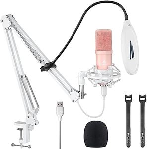 Maono Au-A04 Condenser Microphone Kit (Pink) - USB