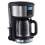 Russell Hobbs 20680 Buckingham Filter Coffee Machine, 1.25 Litre, Black/Silver