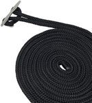 Rainier Supply Co. Boat Dock Lines & Rope - 30' x 3/4", 50' x 3/4' & 50' x 5/8", Boat Ropes for docking - Premium Double Braided Nylon Dock Rope - Mooring Line - Boat Rope - Black