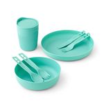 Sea to Summit - Passage Dinnerware Set - 7 Piece - 1 Plate, Bowl, Insulated Mug & Cutlery Set - Dishwasher & Microwave Safe - BPA-Free - Glass Reinforced Polypropylene Camping Dinnerware - 324g