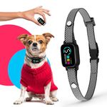 Anti Bark Collar for Small Dogs, No Shock Dog Bark Collar with AI Bark Detection, Magnetic Charging, 3 Training Modes, 5 Sensitivity Levels, IP67 Waterproof Rechargeable Collar, Black