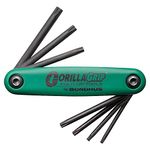 BONDHUS, GORILLAGRIP HEX FOLD UP Security TORX Keys 7PC Tx7-Tx25, 12636