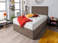 Sleep Factory Ltd Creare Ortho Backcare Divan Bed with Headboard Mink Naples 4.6FT (Double) 4 Drawers