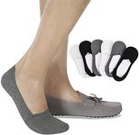 Joulli Thin No Show Socks Low Cut Non Slip Casual Boat Liners Invisible Socks for Women and Men(6 Pack),Black, Grey, White,6-11