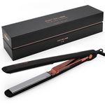 Corioliss C3 Hair Straightener for Women | Professional Titanium Extra-Long Plates | Ionic Flat Iron | Temperature Control 135°C to 235°C | Straightening and Waves | UK Plug Black Copper