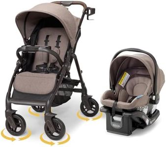 Graco Merge Travel System - Swivel Wheel Baby Stroller Car Seat Combo, Travel System Stroller with 360-Degree Rotating Wheels