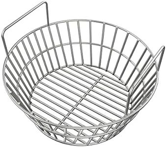 Stainless Charcoal Basket for Large Big Green Egg Grill, 14 inch Charcoal Grill Ash Basket fits Kamado Joe Classic, BGE Large and Other Similar Grills