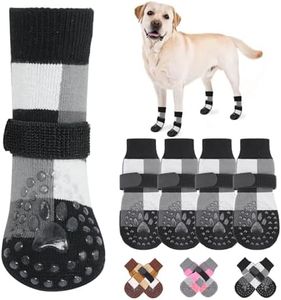 BEAUTYZOO Dog Socks for Hot Pavement to Prevent Licking, Dog Shoes Boots & Paw Protectors for Hardwood Floors Anti Slip- Thick Grip Works Even When Twisted- Booties for Small Medium Large Senior Dogs