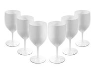 Virtually Glass Elite Premium Unbreakable Reusable Polycarbonate Plastic Large White Wine Glasses Set (310ml to Rim Height 18.8cm, Max Diameter 8.1cm) Made in UK (6)