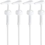 4 Packs Gallon Pump Dispenser, Leak Proof Dispenser for Hand Soap, Laundry Detergent, Sanitizer, Shampoo - 128 OZ Capacity - 38/400 Plastic Gallon Pump Dispenser for Household & Commercial