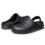 BNR Mens Garden Clogs Outdoor Slippers Black