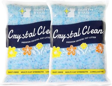 North Star Pets - Feline Fresh - Premium Blue Crystal Cat Litter - 2 Bags, Absorbs Odors 5X Faster, Low Tracking, Lightly Scented, Lasts 1 Month, Multi-Cat Strength